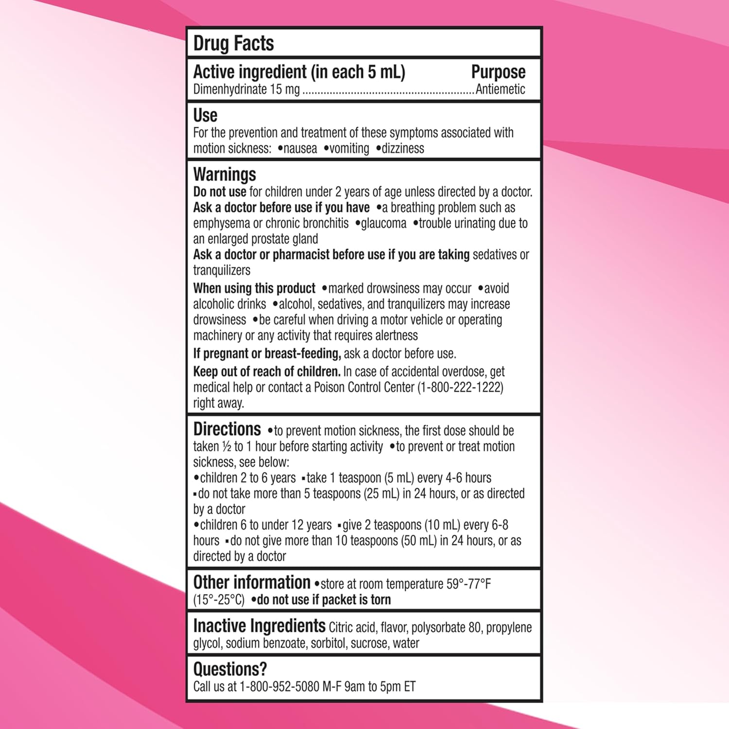 Kids Liquid for Motion Sickness Relief and Nausea Prevention| Gravol⢠Kids | 75 mL