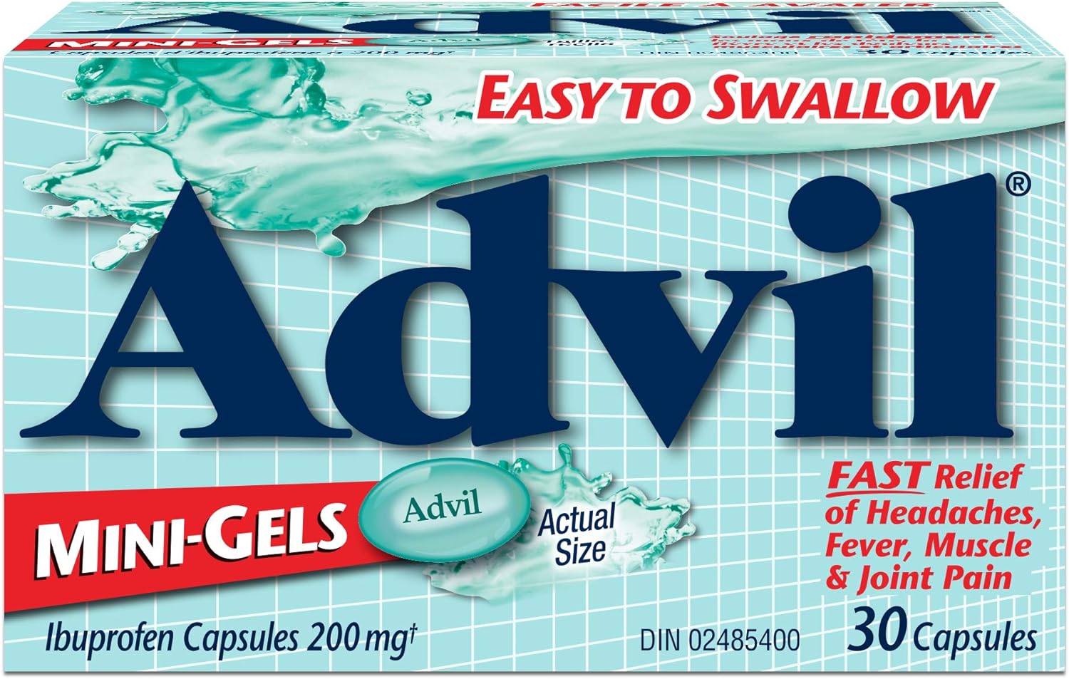 Regular Strength Ibuprofen Pain Relief Mini-Gels Capsules | Advil® | 30cap