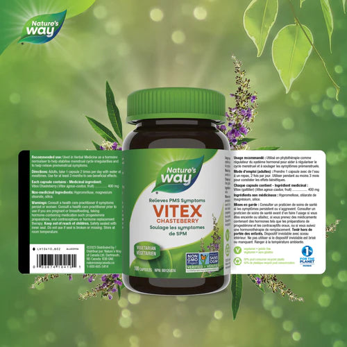 Vitex Chasteberry by Nature’s Way® – Hormone & PMS Support | 100 or 320 Capsules
