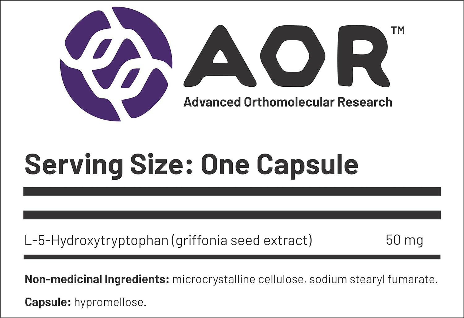 5-HTP | AOR™ | 90 Veggie Caps - Coal Harbour Pharmacy
