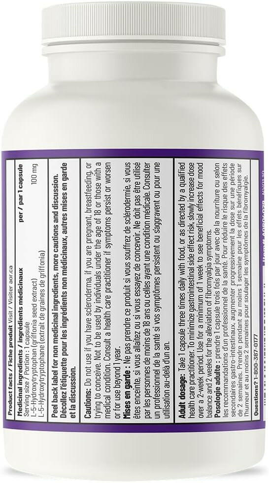 5-HTP Extra Strength | AOR™ | 60 or 90 Capsules - Coal Harbour Pharmacy