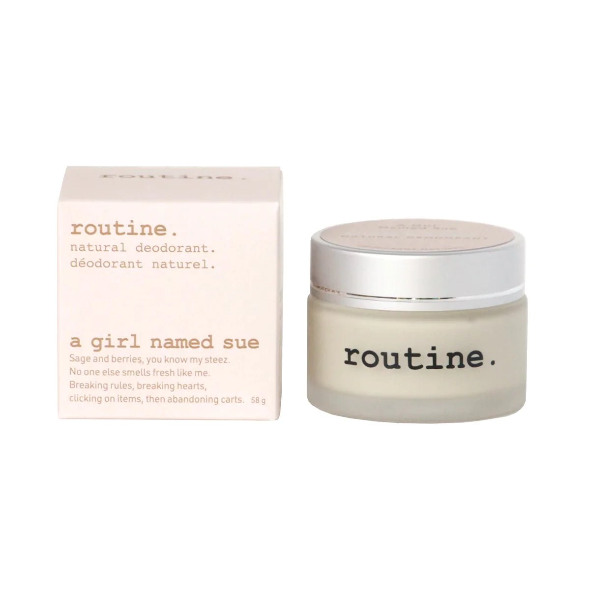 A Girl Named Sue Deodorant | routine. | 5G Mini & 58G Jar & 50G Stick - Coal Harbour Pharmacy
