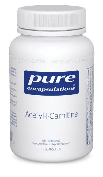 Acetyl-l-Carnitine 500 mg | Pure Encapsulations® | 60 Capsules - Coal Harbour Pharmacy