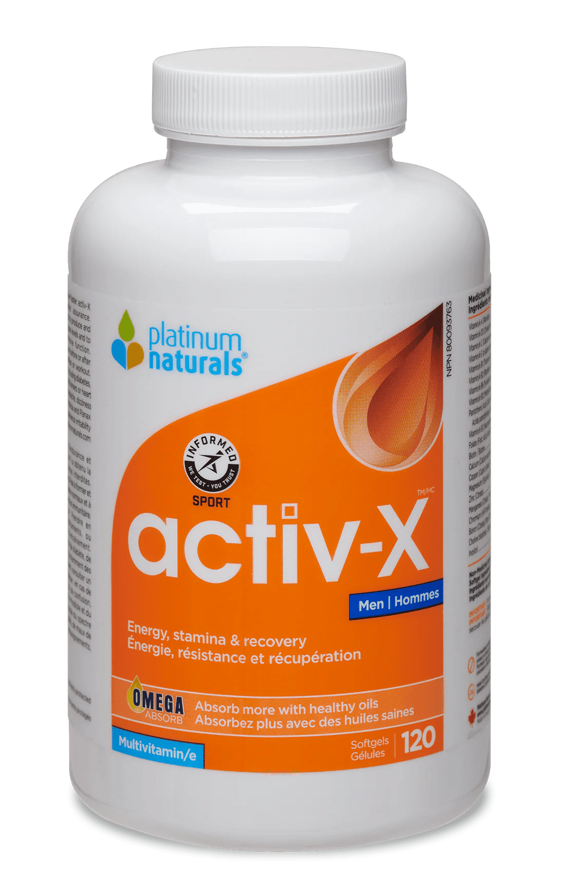 activ-X for Men | Platinum Naturals® | 60 or 120 Softgels - Coal Harbour Pharmacy