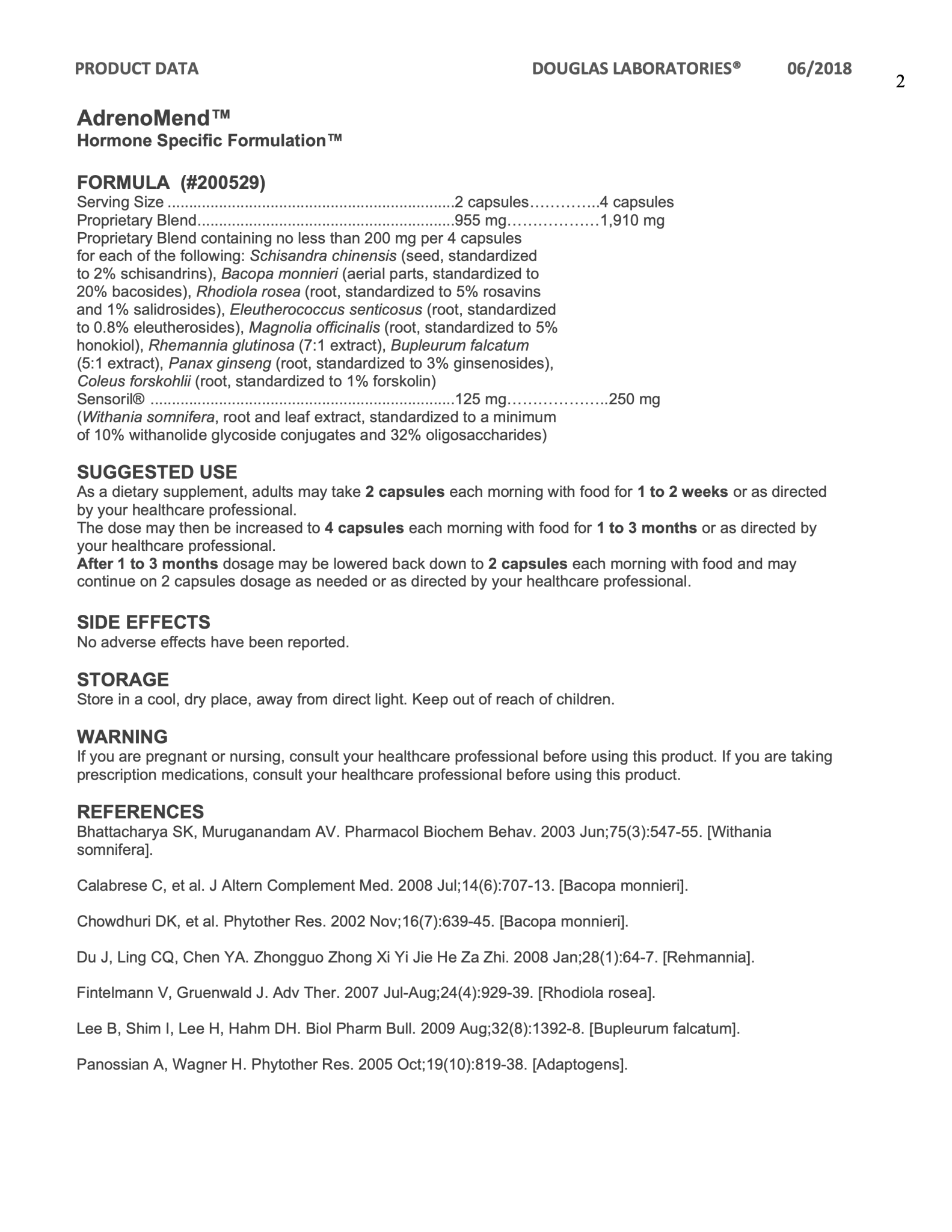 Adreno-Mend™ | Douglas Laboratories® | 120 Vegetable Capsules - Coal Harbour Pharmacy