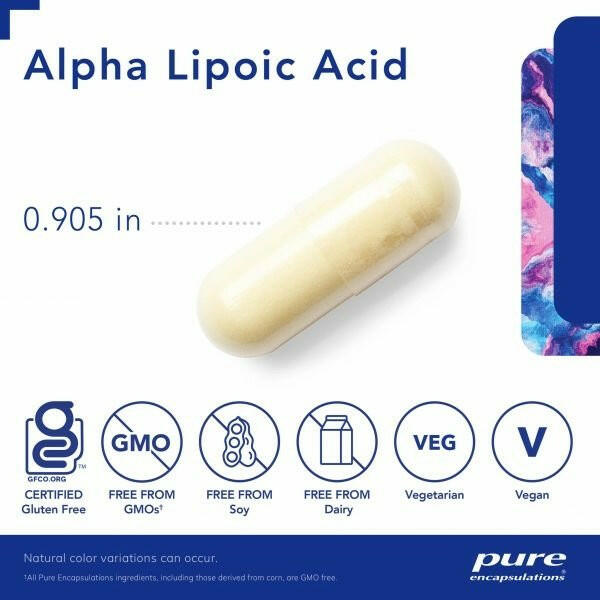 Alpha Lipoic Acid 600 mg | Pure Encapsulations® | 60 or 120 Vegetable Capsules - Coal Harbour Pharmacy