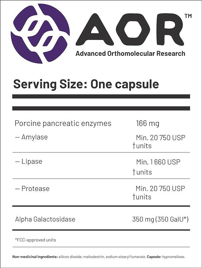 AOR Zymes | AOR™ | 100 Capsules - Coal Harbour Pharmacy