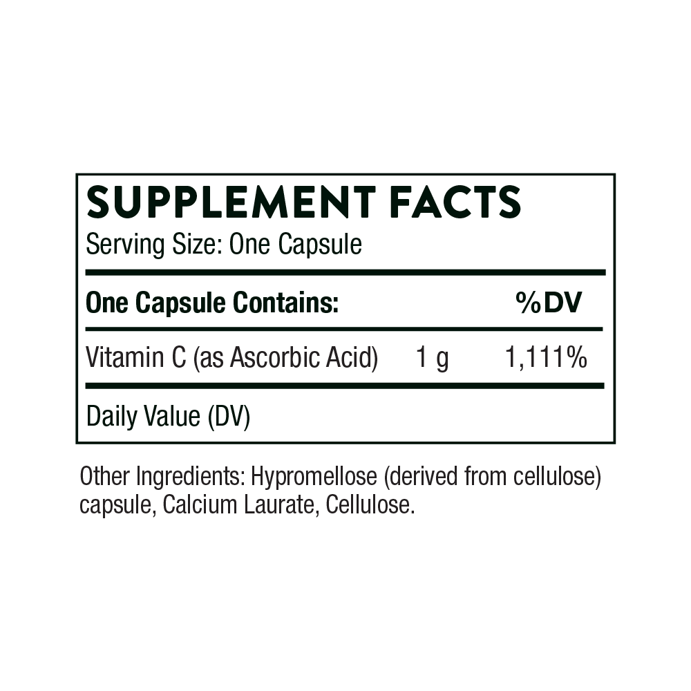 Ascorbic Acid | Thorne® | 60 Capsules - Coal Harbour Pharmacy