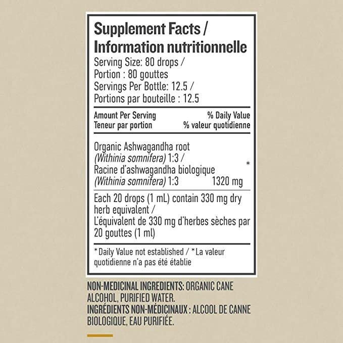 Ashwagandha Liquid Herb Extract Tincture | Botanica | 50 mL - Coal Harbour Pharmacy