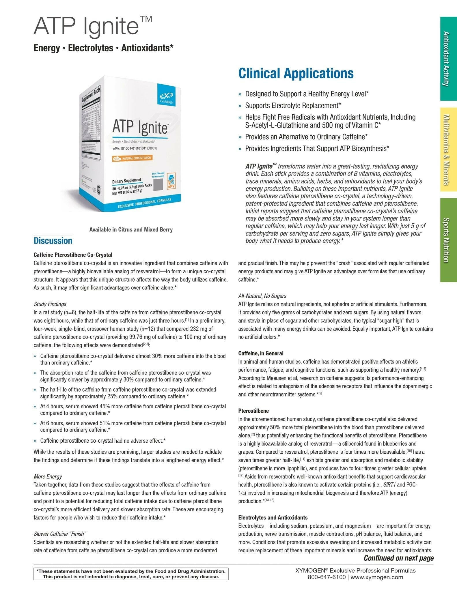 ATP Ignite™ | Xymogen® | 258gr (30 Servings) - Coal Harbour Pharmacy