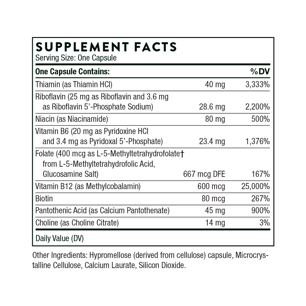 B Complex #12 | Thorne® | 60 Veg Capsules - Coal Harbour Pharmacy
