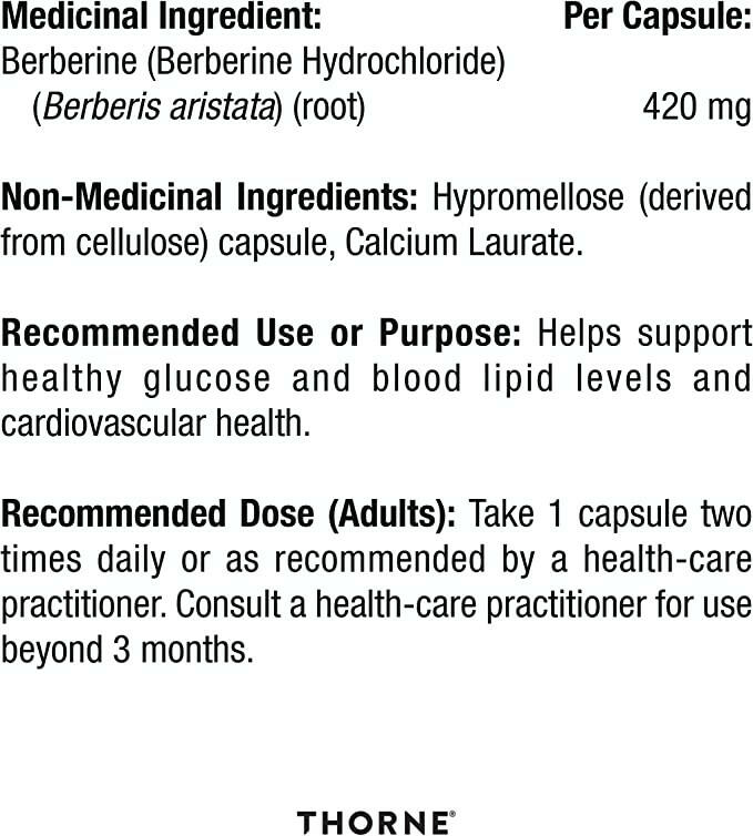 Berberine-HP | Thorne® | 60 Capsules - Coal Harbour Pharmacy