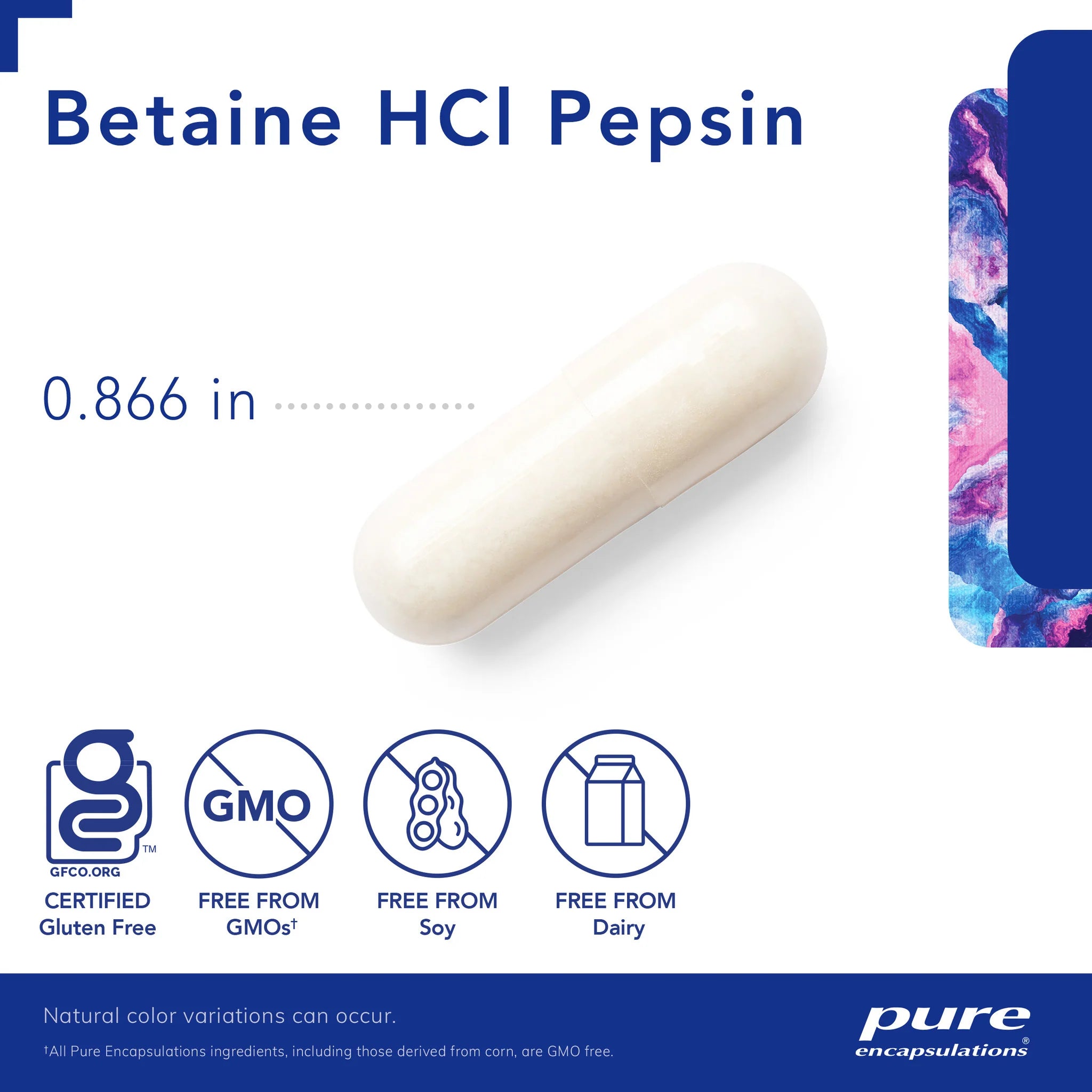 Betaine HCl Pepsin | Pure Encapsulations® | 250 Capsules - Coal Harbour Pharmacy