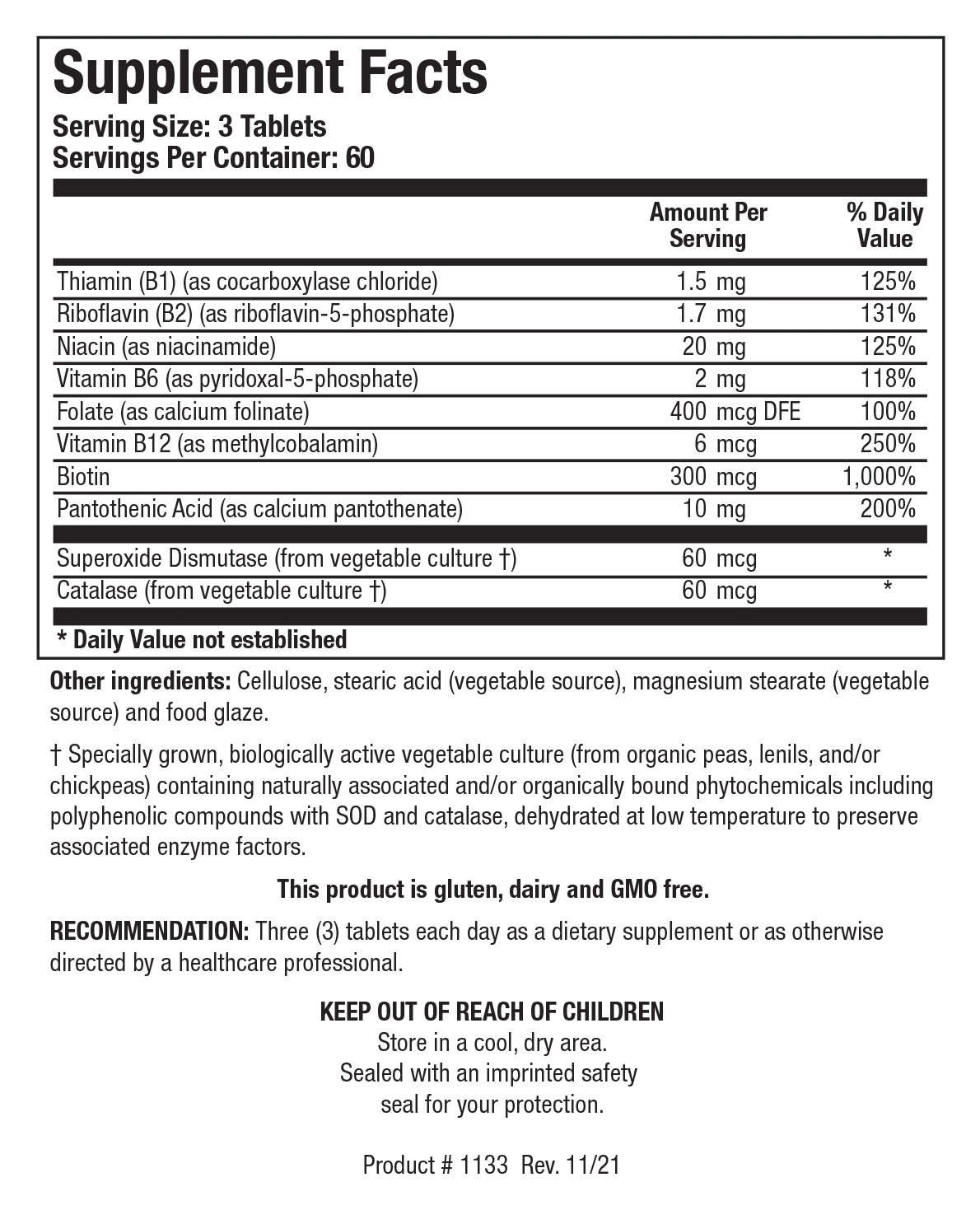 Bio-B 100 | Biotics Research® | 180 Tablets - Coal Harbour Pharmacy