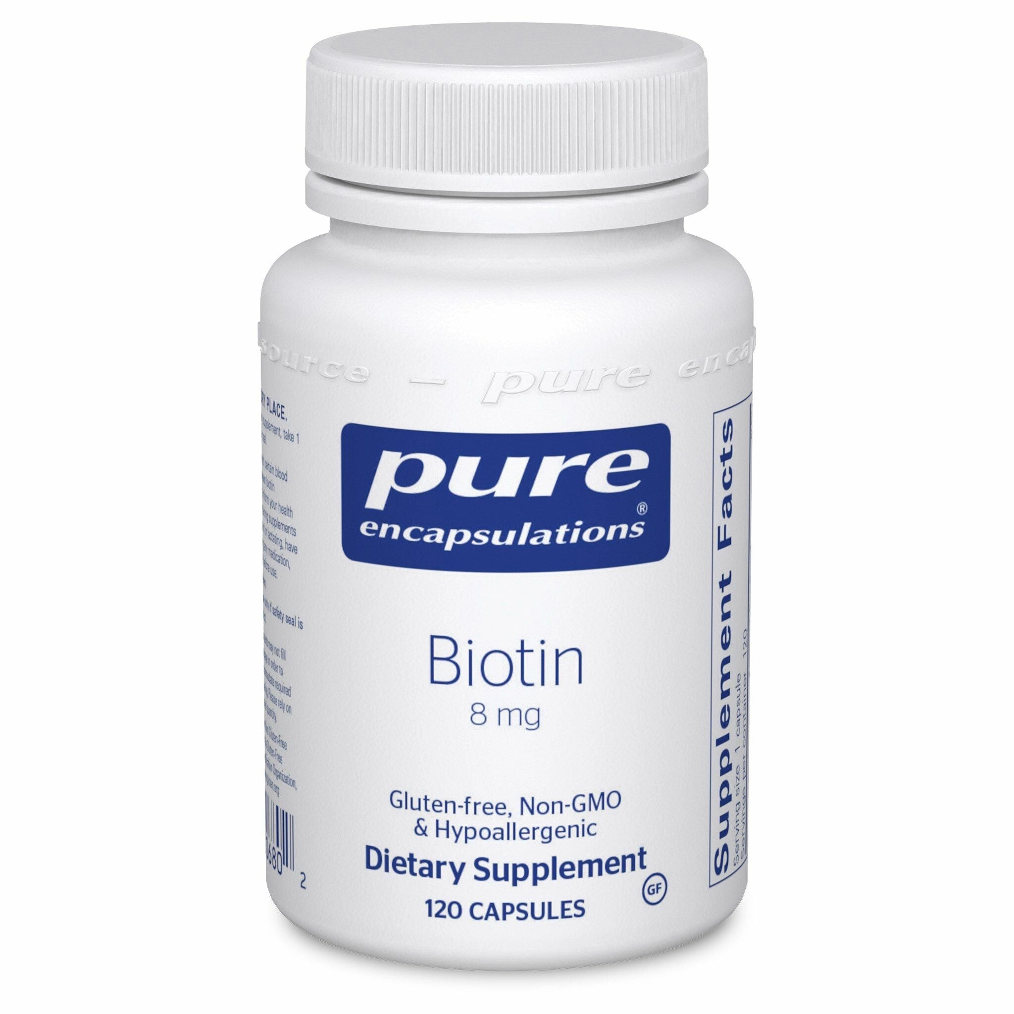 Biotin 8 mg. | Pure Encapsulations® | 120 Capsules - Coal Harbour Pharmacy