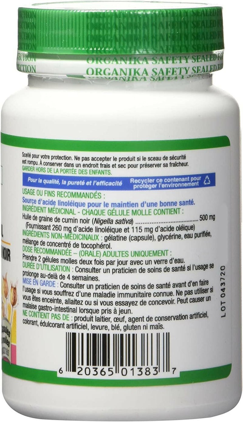 Black Cumin Seed Oil | Organika® | 120 Softgels - Coal Harbour Pharmacy