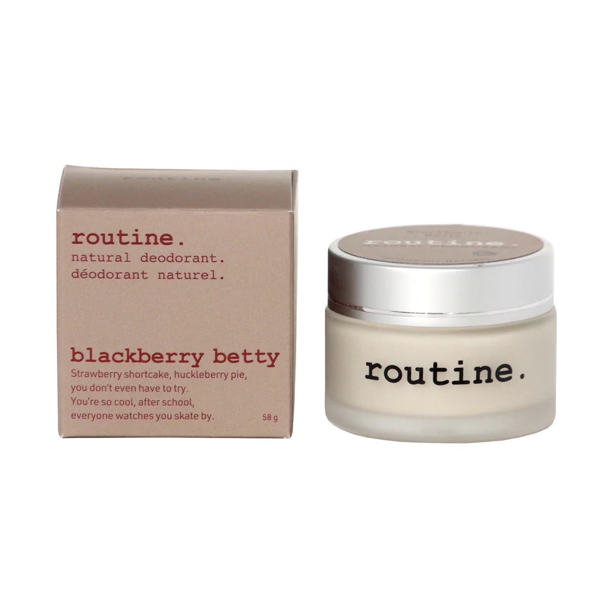 Blackberry Betty (Original & Baking Soda free) Deodorant | routine. | 5G Mini & 58G Jar & 50G Stick - Coal Harbour Pharmacy