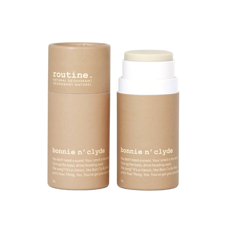 Bonnie n' Clyde (Unscented) Deodorant | routine. | 5G Mini & 58G Jar & 50G Stick - Coal Harbour Pharmacy