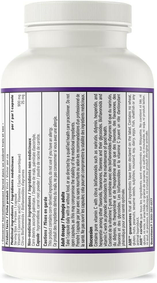 C + Bioflavonoids | AOR™ | 100 or 200 Capsules - Coal Harbour Pharmacy