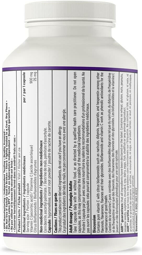 C + Bioflavonoids | AOR™ | 100 or 200 Capsules - Coal Harbour Pharmacy