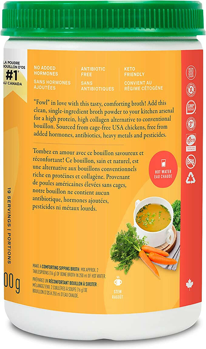 Chicken Bone Broth Powder | Organika® | 300 g - Coal Harbour Pharmacy