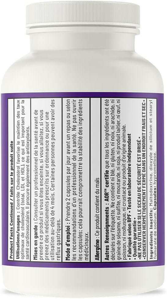 Cholesterol Control | AOR™ | 60 Capsules - Coal Harbour Pharmacy