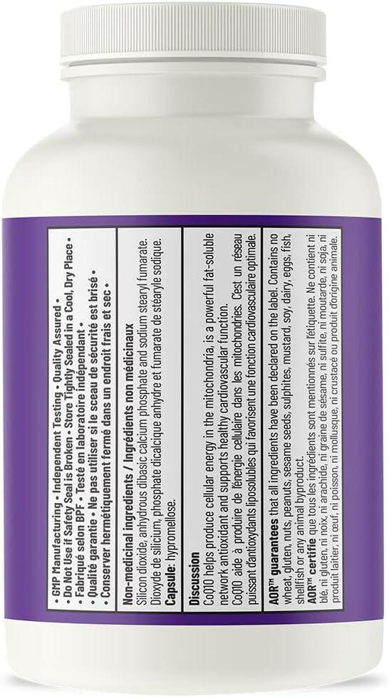 Coenzyme Q10 (100 mg) | AOR™ | 60 Capsules - Coal Harbour Pharmacy