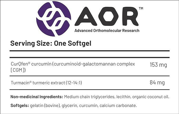 Curcumin Ultra® Vegan | AOR™ | 60 Capsules - Coal Harbour Pharmacy