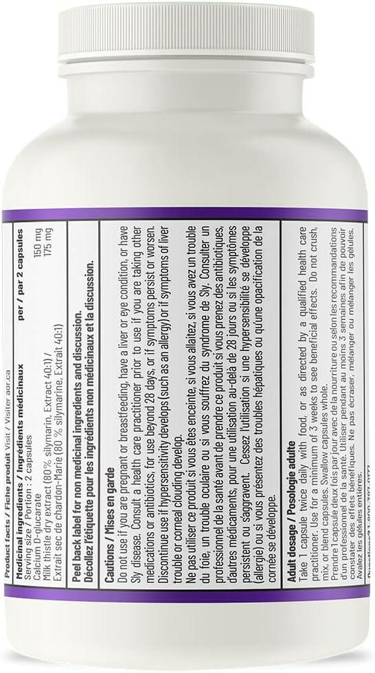 D-Glucarate + Milk Thistle | AOR™ | 60 Capsules - Coal Harbour Pharmacy