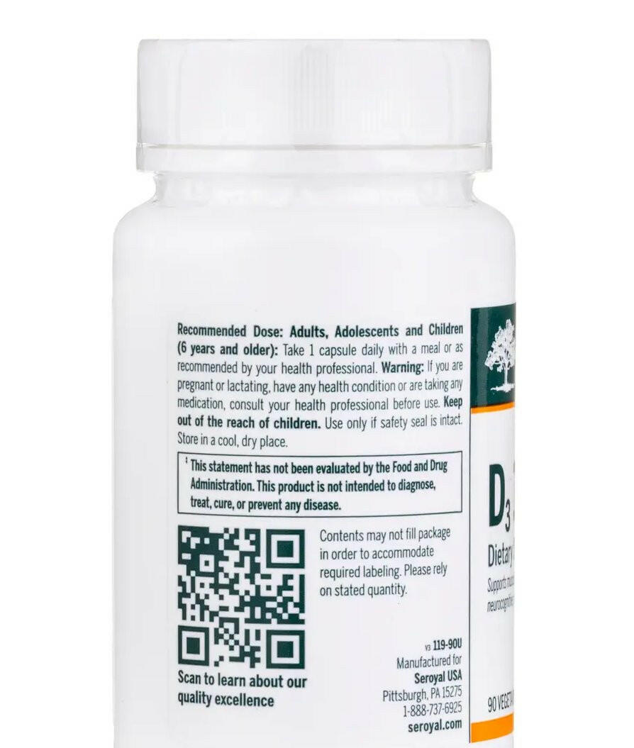 D3 1000 Vegan | Genestra Brands® | 90 Vegetarian Capsules - Coal Harbour Pharmacy