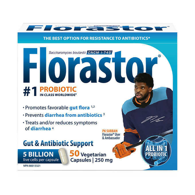 Daily Probiotic Supplement | Florastor® | 50 Vegetarian Capsules - Coal Harbour Pharmacy