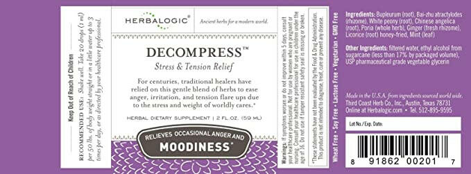 Decompress™ Herb Drops | Herbalogic® | 59 or 118 mL - Coal Harbour Pharmacy