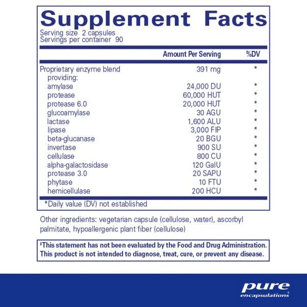 Digestive Enzymes Ultra | Pure Encapsulations® | 180 Capsules - Coal Harbour Pharmacy