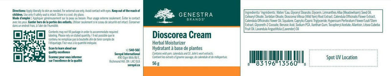 Dioscorea Cream | Genestra Brands® | 56 Grams - Coal Harbour Pharmacy