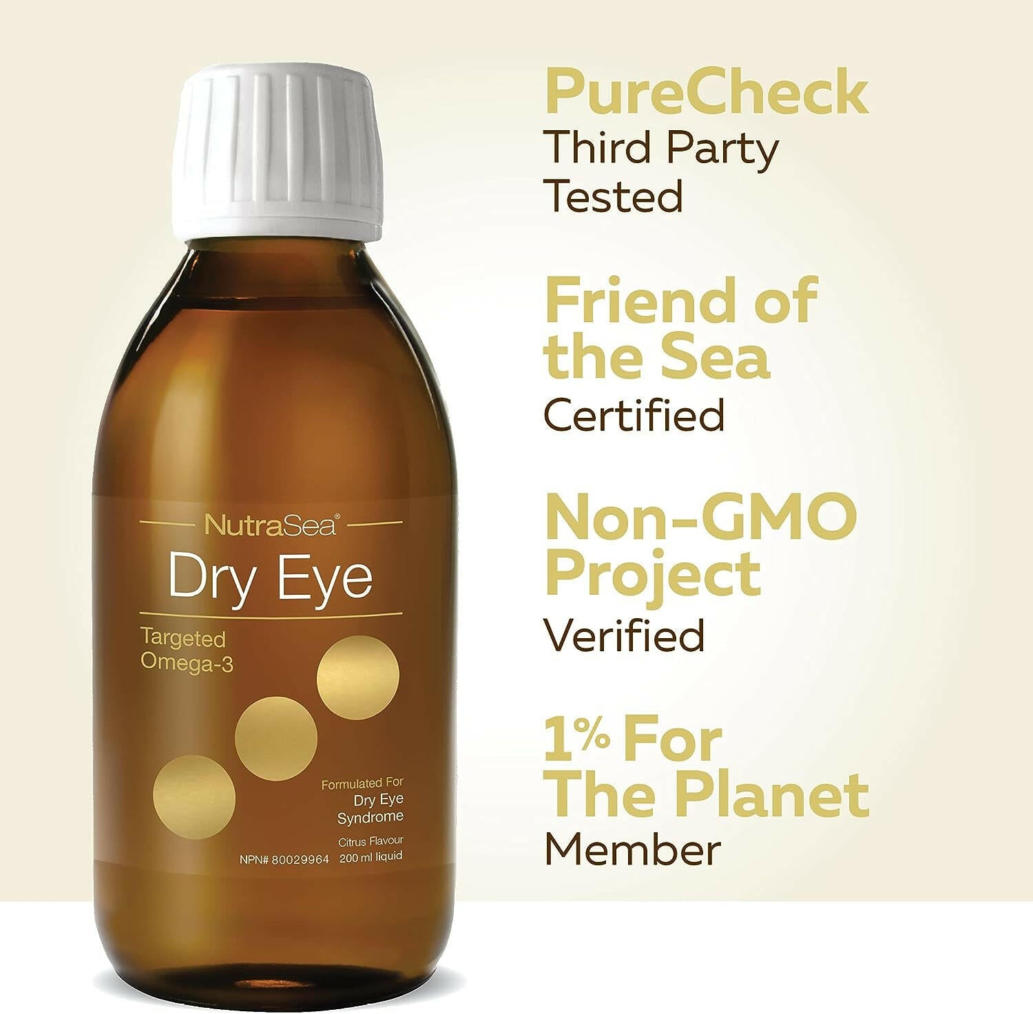 Dry Eye Targeted Omega-3, Citrus | NutraSea® | 200mL (6.8 fl oz) - Coal Harbour Pharmacy