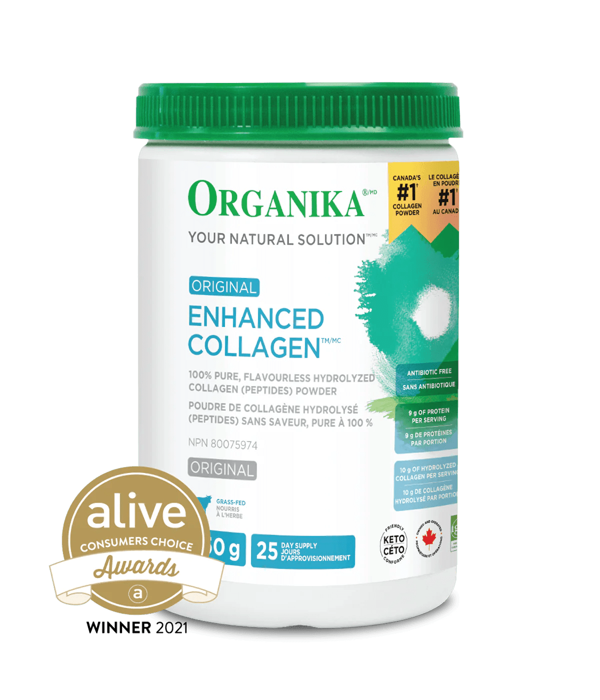 Enhanced Collagen Original Powder | Organika® | 250 grams - Coal Harbour Pharmacy