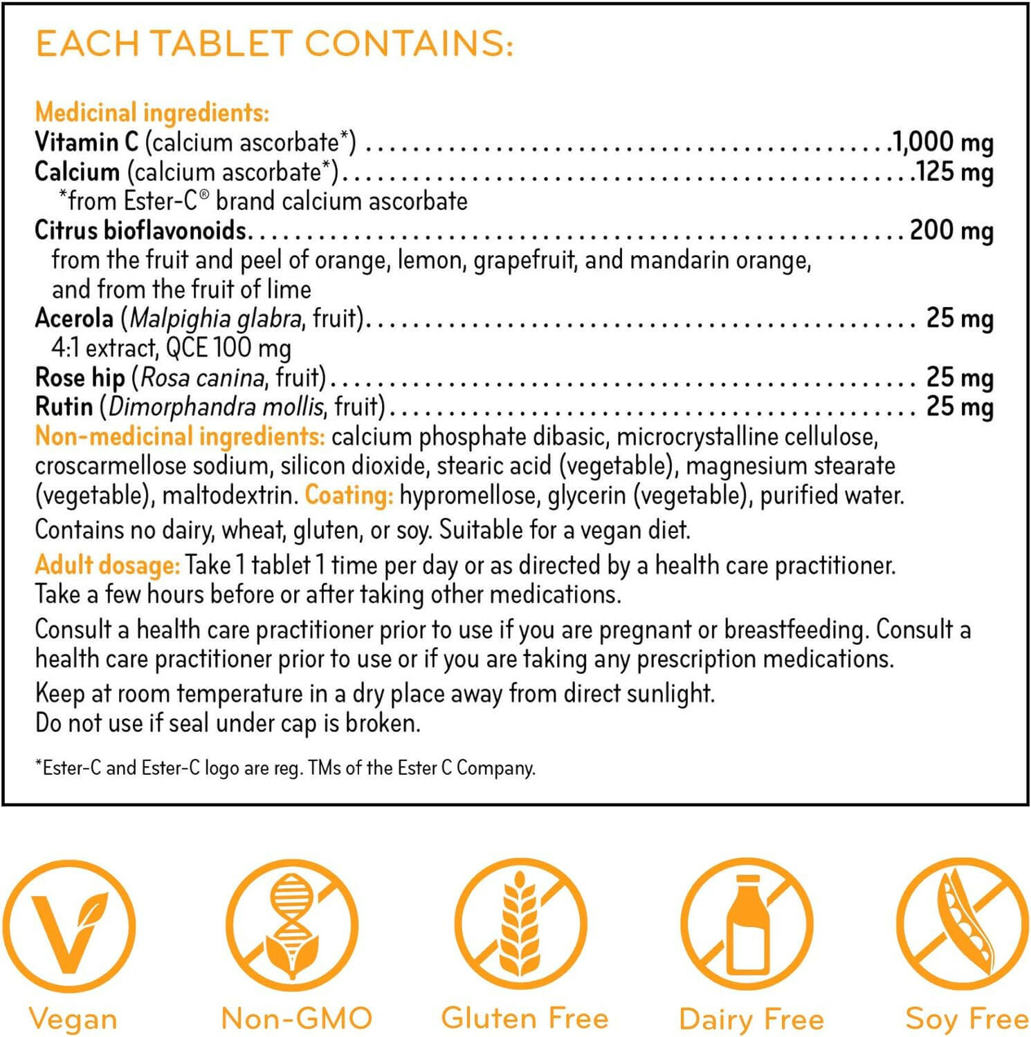 Ester-C® 1000 mg | SISU | 60, 120, 210 Tablets - Coal Harbour Pharmacy