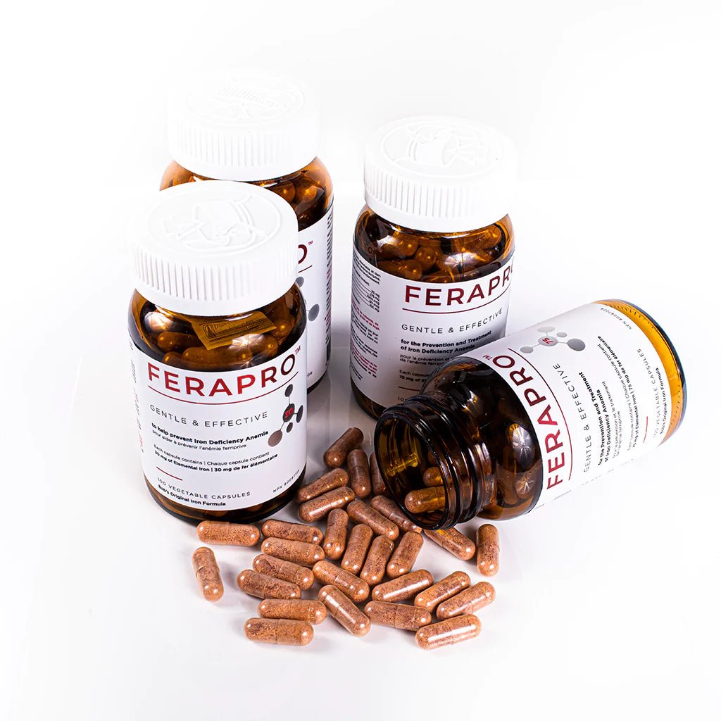 FERAPRO™ (30mg, 75mg, and 150mg) | Bob's Iron Formula | 100 Veggie Capsules - Coal Harbour Pharmacy