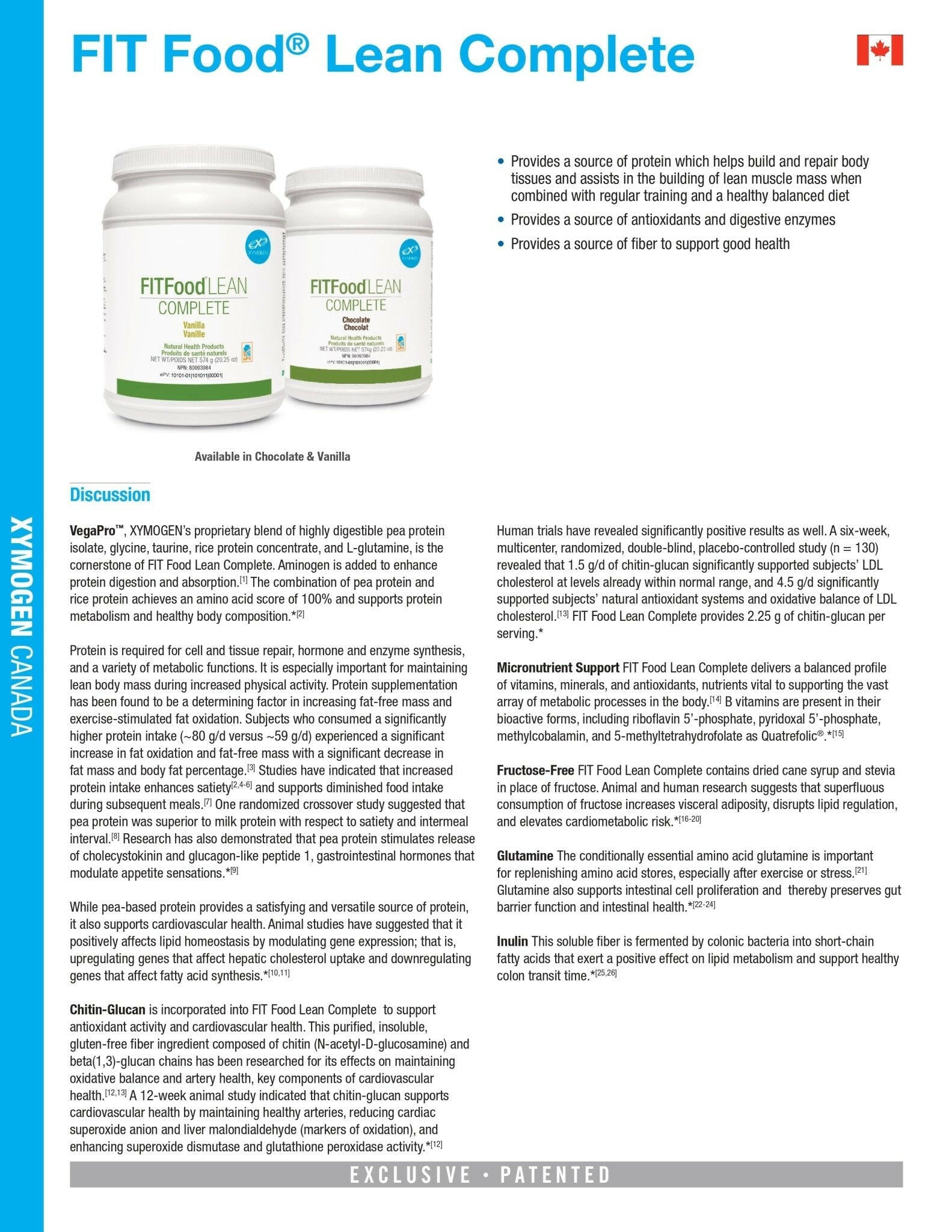 FIT Food Lean Complete I Xymogen® | 14 Servings - Coal Harbour Pharmacy
