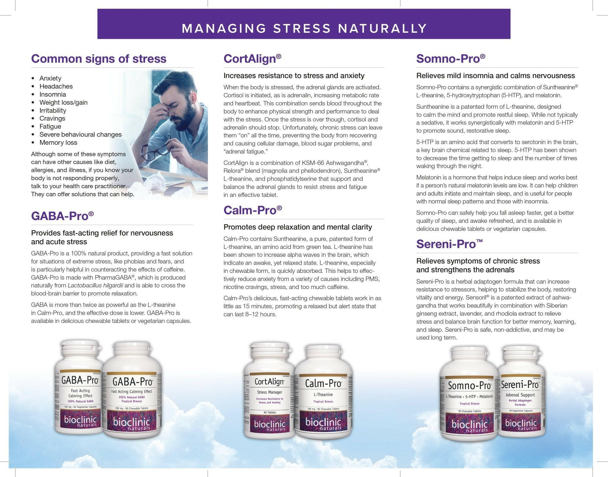 GABA-Pro® | Bioclinic Naturals | 90 Vegetarian Capsules or Chewable Tablets - Coal Harbour Pharmacy