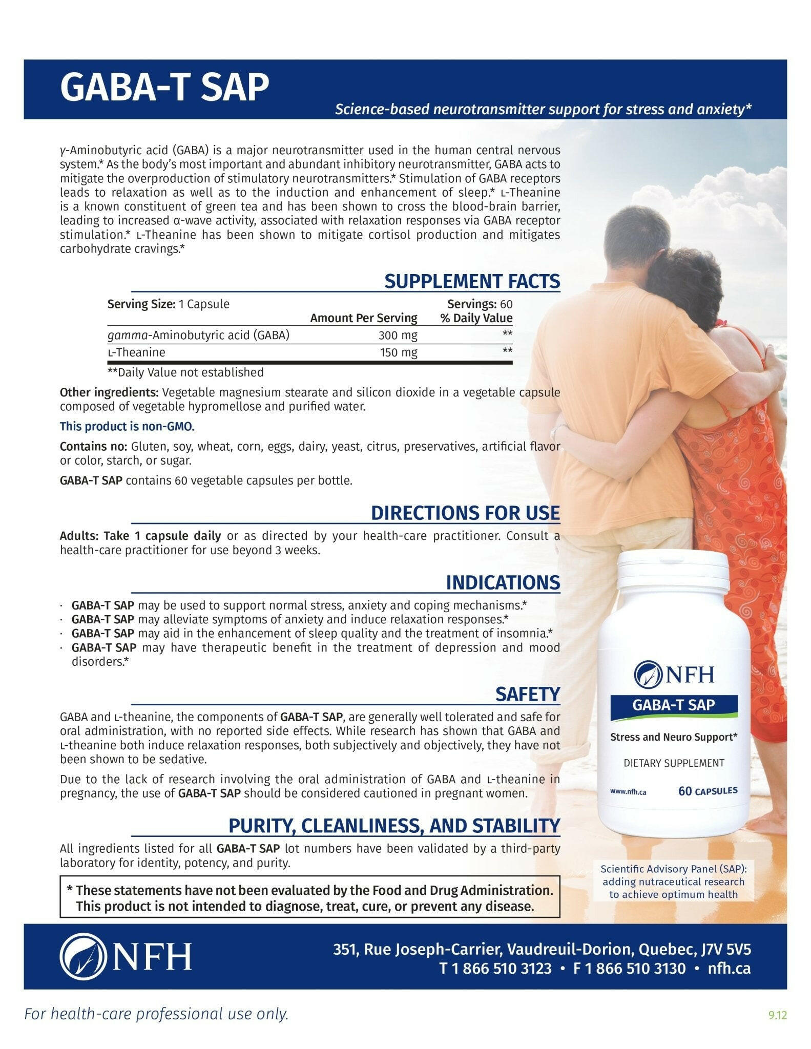 GABA-T SAP | NFH | 60 Capsules - Coal Harbour Pharmacy