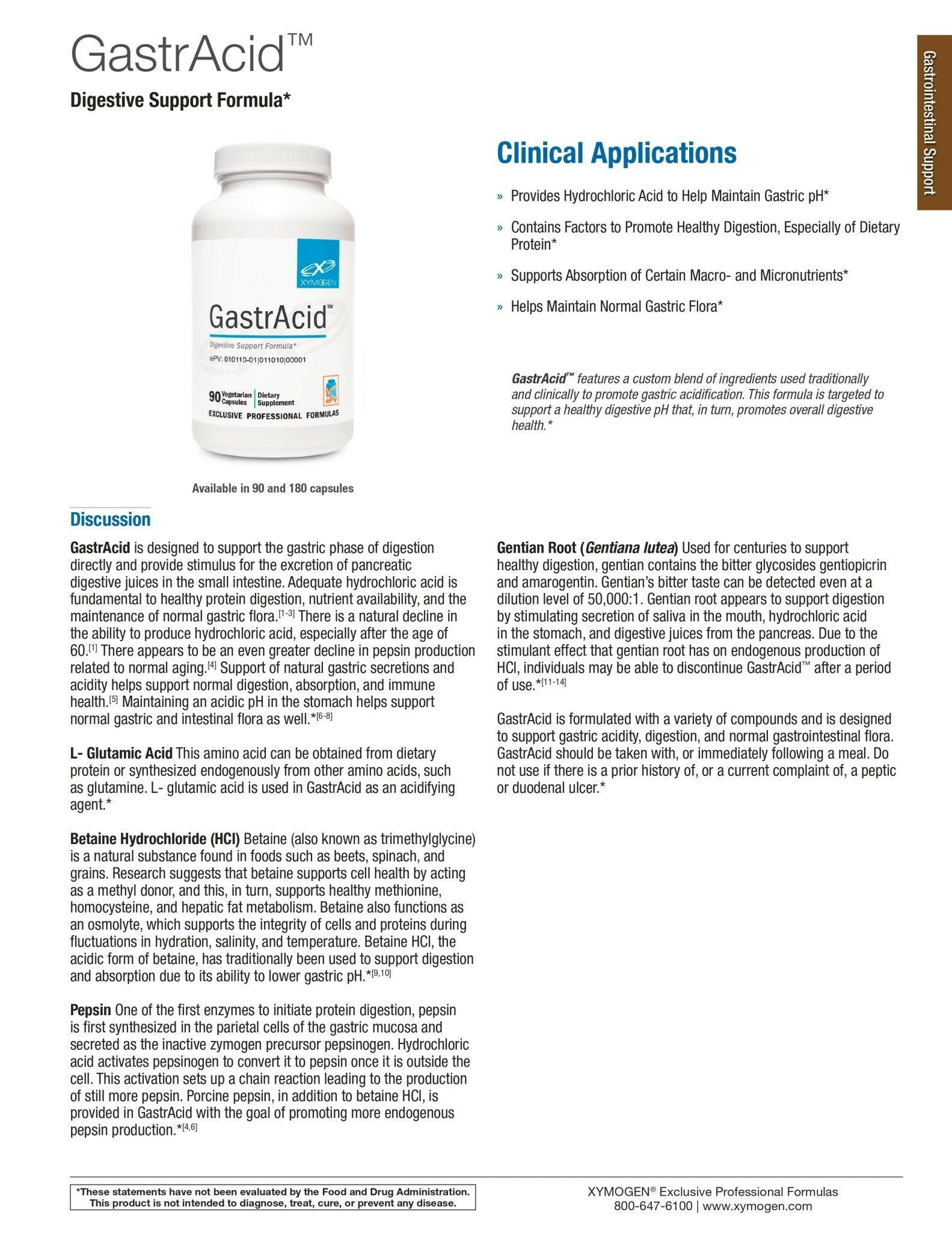 GastrAcid™ | Xymogen® | 90 Capsules - Coal Harbour Pharmacy