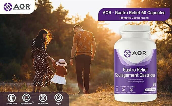 Gastro Relief 312 mg | AOR™ | 60 Capsules - Coal Harbour Pharmacy