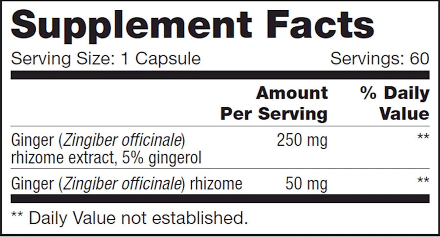 Ginger SAP | NFH | 60 Capsules - Coal Harbour Pharmacy