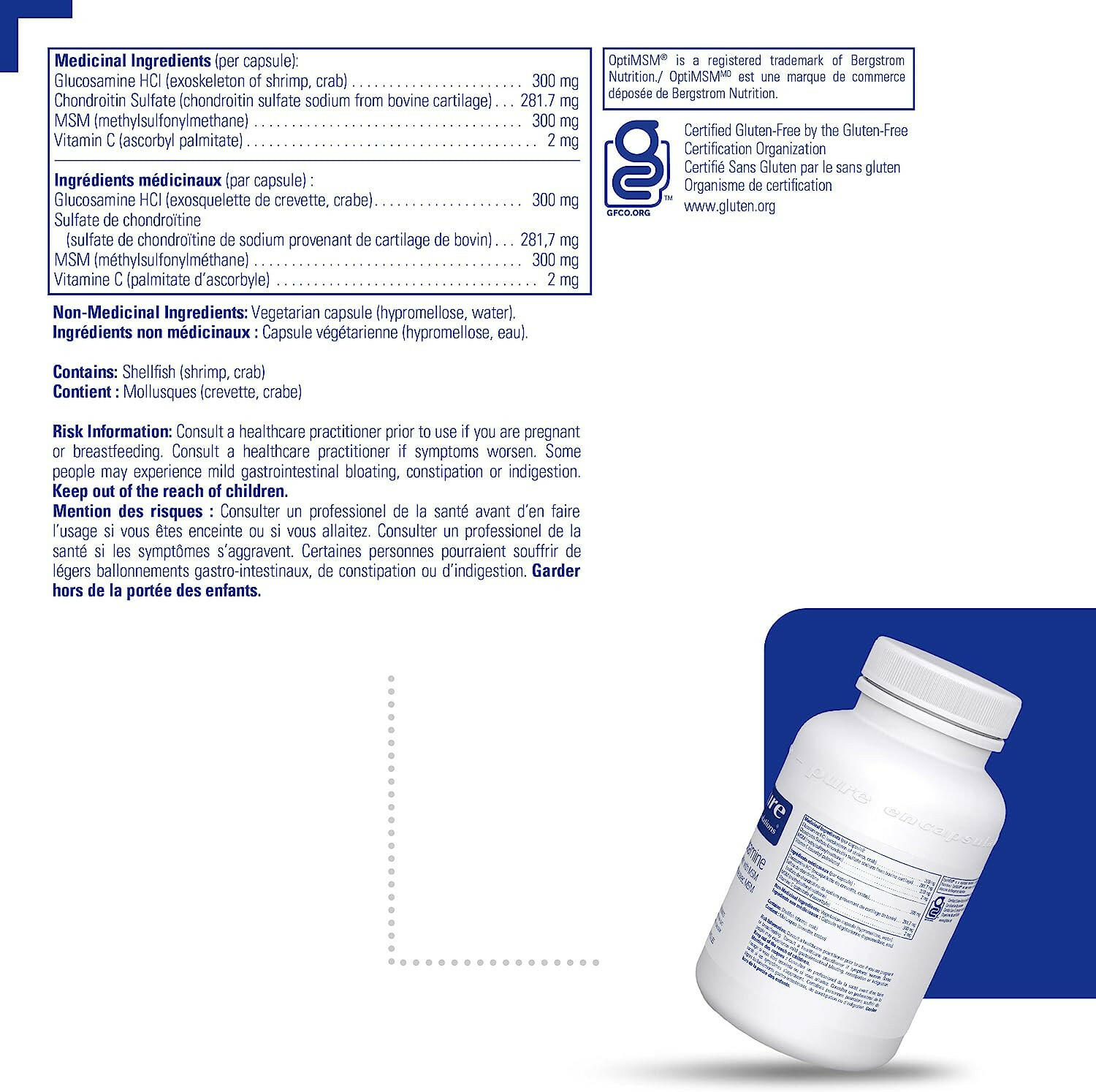 Glucosamine Chondroitin with MSM | Pure Encapsulations® | 120 Capsules