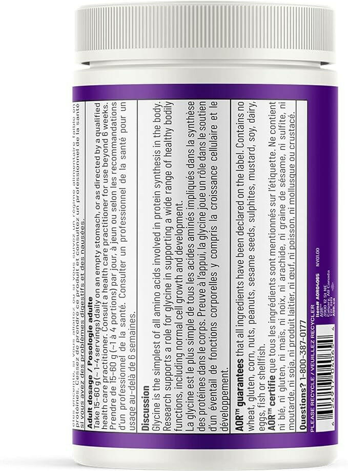 Glycine 500g | AOR™ | 500 gr Powder - Coal Harbour Pharmacy