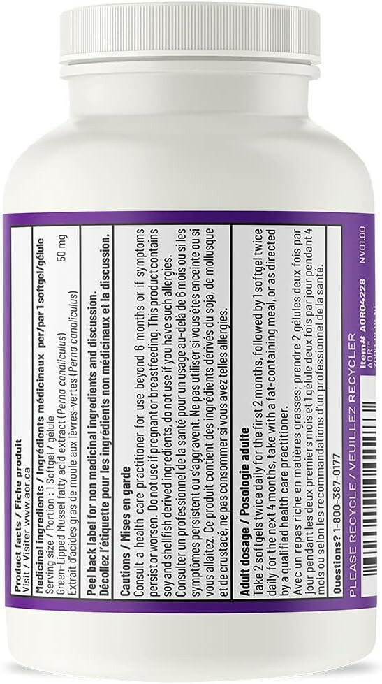Green Lipped FFA | AOR™ | 60 Softgels - Coal Harbour Pharmacy