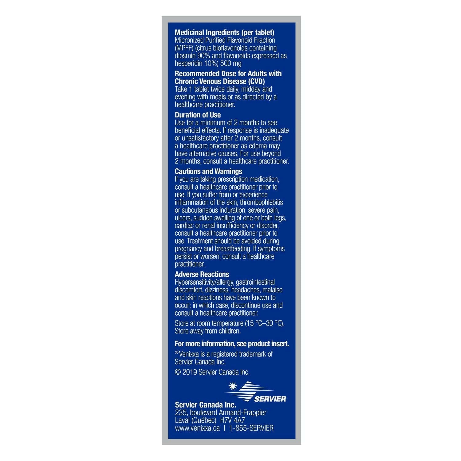 Healthy Legs | Venixxa® | 30 Tablets - Coal Harbour Pharmacy