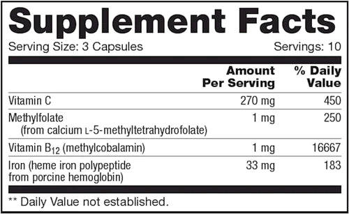 Heme Iron SAP | NFH | 30 or 60 Capsules