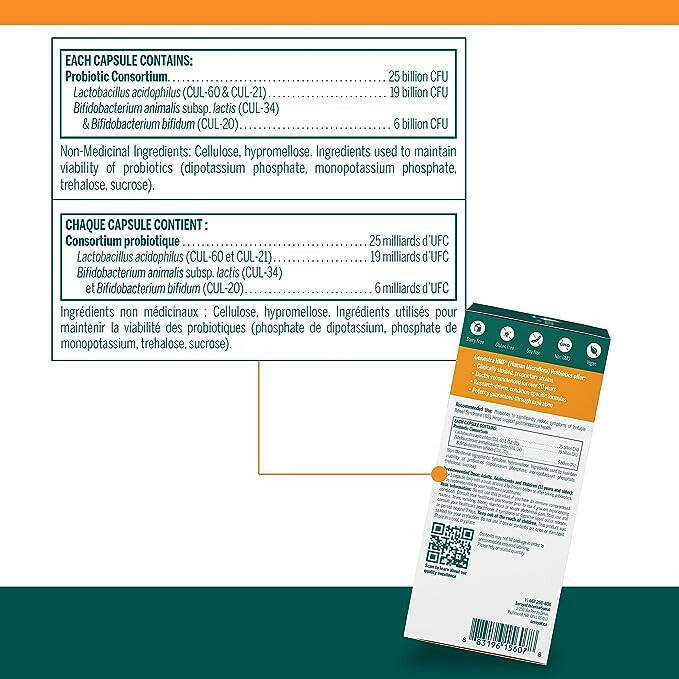 HMF IBS Relief (shelf-stable)| Genestra Brands® | 25 Vegetable Capsules - Coal Harbour Pharmacy
